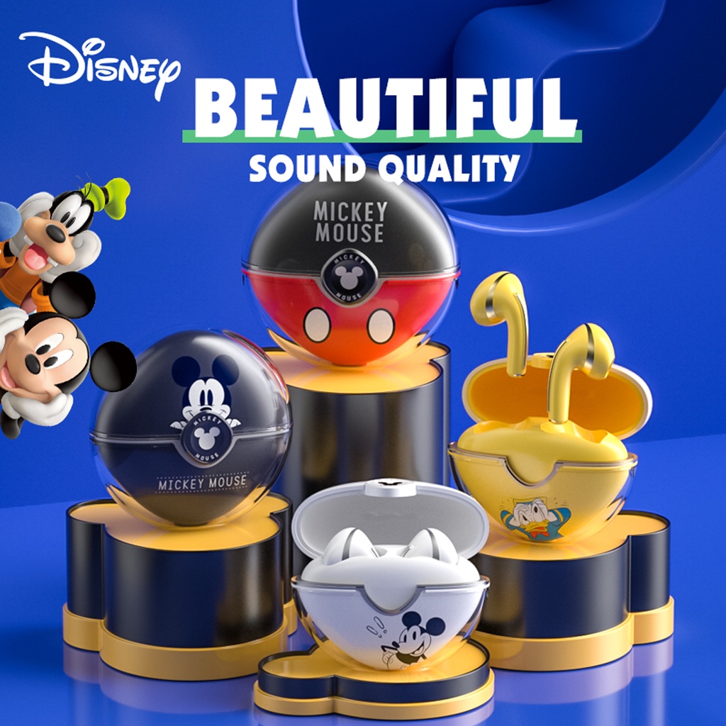 Tai Nghe Nhét Trong Không Dây Bluetooth Có Micro Hình Chuột Mickey Disney