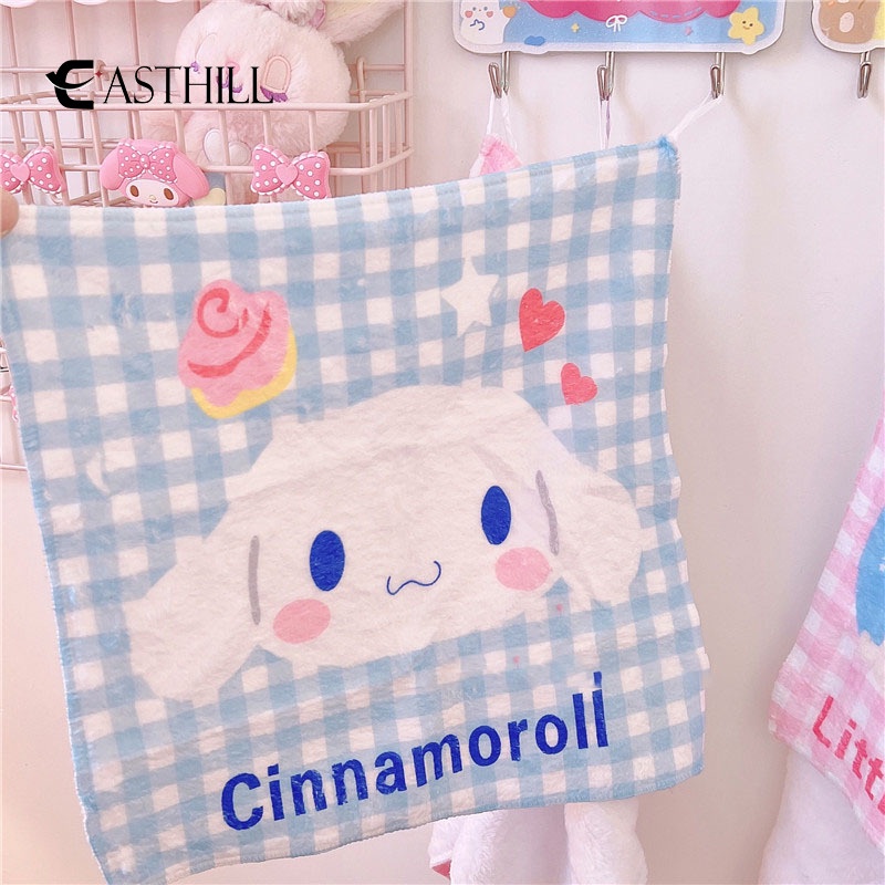 Khăn Lau Mặt Hình Vuông Họa Tiết Hoạt Hình Kuromi My Melody Cinnamoroll Kawaii 32Cmx32Cm