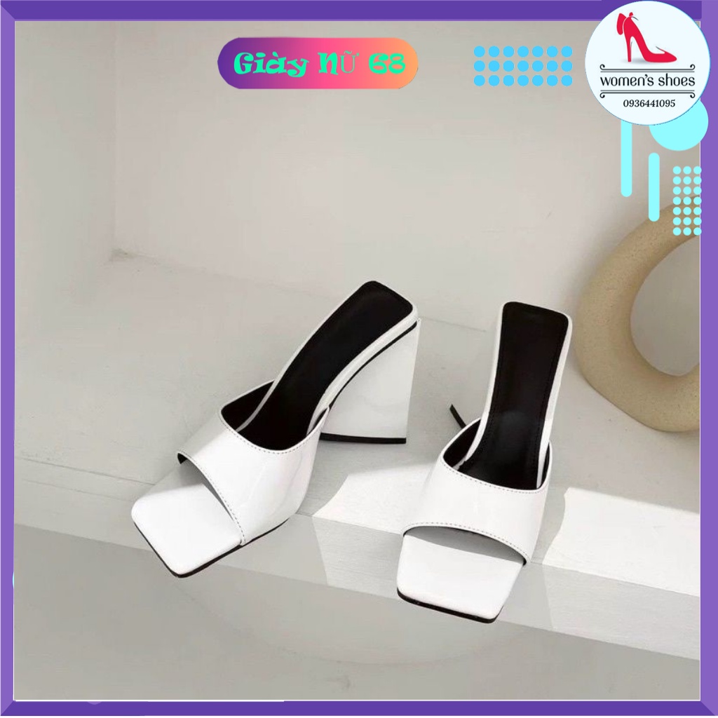 Guốc Cao Gót 7p Đế Tam Giác Kèm Ảnh Thật