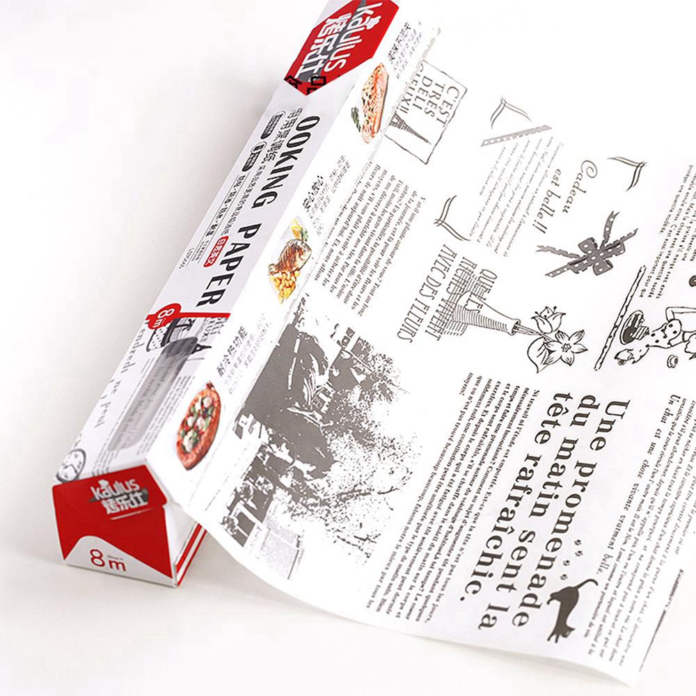 Cuộn giấy nến nướng thực phẩm cỡ 8m cho khoai tây chiên/bánh mì/burger tiện dụng