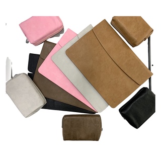 Túi da đựng Macbook, Surface, Laptop kèm túi nhỏ đựng phụ kiện hiệu TOMMY , chống nước , chống va đập