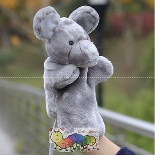 Rối bàn tay hình các con vật - hình con chuột xám