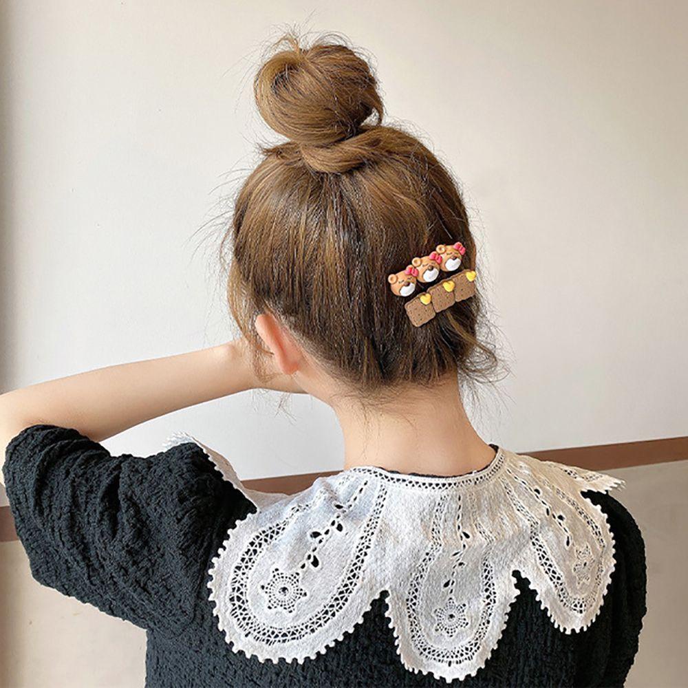 TWINKLE Kẹp Tóc Hình Bánh Quy Hoạt Hình Ngọt Ngào Cho Nữ