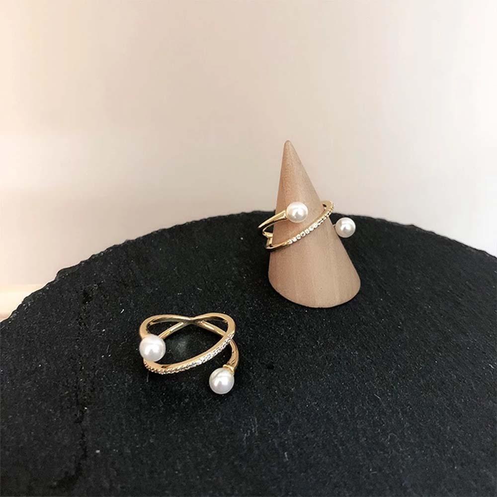 SOMEDAYZL Nhẫn Hở Bằng Hợp Kim Thiết Kế Đơn Giản Phong Cách Hàn Quốc