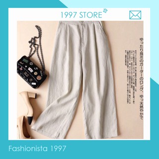 Quần đũi nhật , ống rộng,dài chất đẹp 1997fashionista -quần ống rộng xuông vải đũi suông dáng đẹp