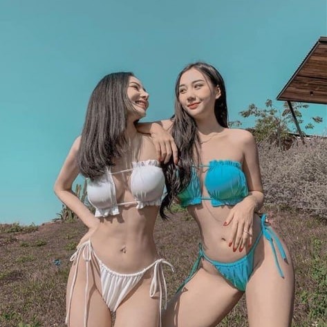 Bikini Tam Giác Đi Biển, Bikini 2 Mảnh Cột Eo Quyến Rũ SAVVY