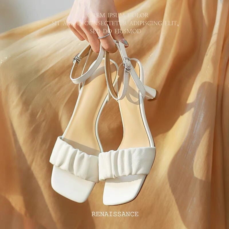 Sandal Cao Gót 5cm Quai Nhúm