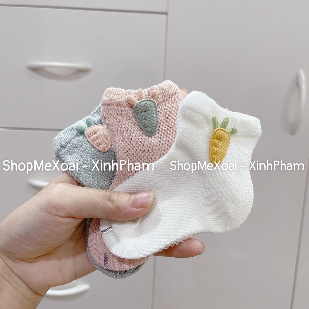 [Size 3-12M] Combo 5 đôi Tất lưới đàn hồi cho bé cực xinh xịn