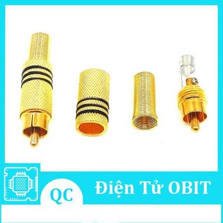 Jack Hoa Sen Mạ Vàng - Jack RCA AV Bắt Vít (1 chiếc)