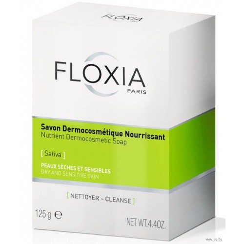 [TEM CHÍNH HÃNG] Xà phòng FLOXIA NUTRIENT DERMOCOSMETIC SOAP SATIVA dành cho da khô và da nhạy cảm