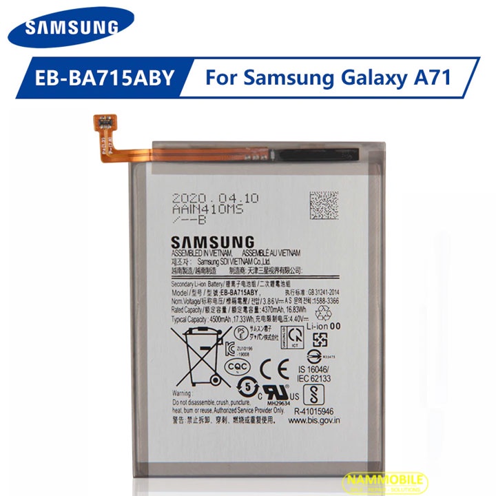Pin Samsung A71, A715, A7160 EB-BA715ABY 4500mAh Zin + Tặng Keo dán Pin + FreeShip