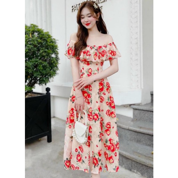 🩸Đầm Voan Tơ Hoa Thiết Kế Siêu dễ thương size S,M,L,Xl