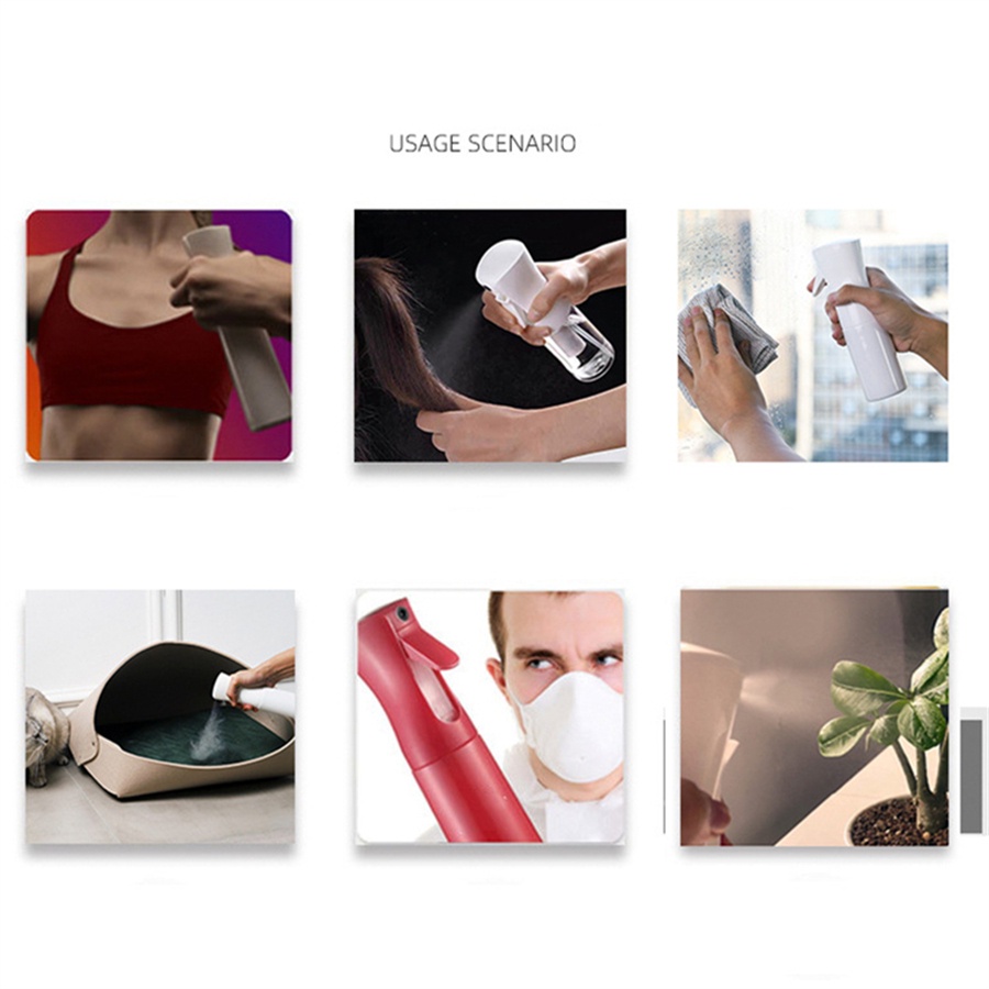 200/300 / 500ml Máy phun sương liên tục Chai xịt áp suất cao Di động Du lịch rỗng Bình báo chí Làm tóc Chai xịt liên tục Bình xịt có thể nạp lại