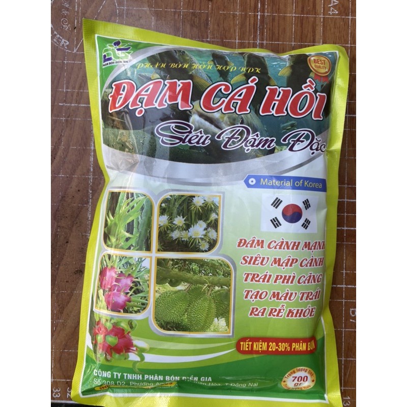 Phân Bón Hữu Cơ Đạm Cá Hồi HÀN QUỐC Siêu Đậm Đặc 700g/Gói-Chuyên Dành Hoa Hồng, Phong Lan, Hoa Kiểng, Cây Ăn Trái
