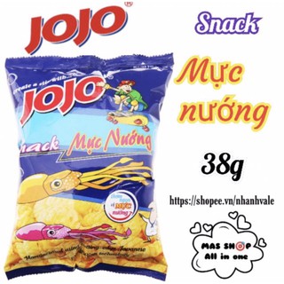 Bánh Snack JoJo Mực nướng gói 38g lốc 10 gói