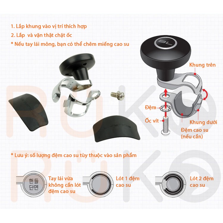 Cần trợ lực vô lăng ô tô I-POP phù hợp hầu hết tất cả loại xe 4,5,7 chỗ