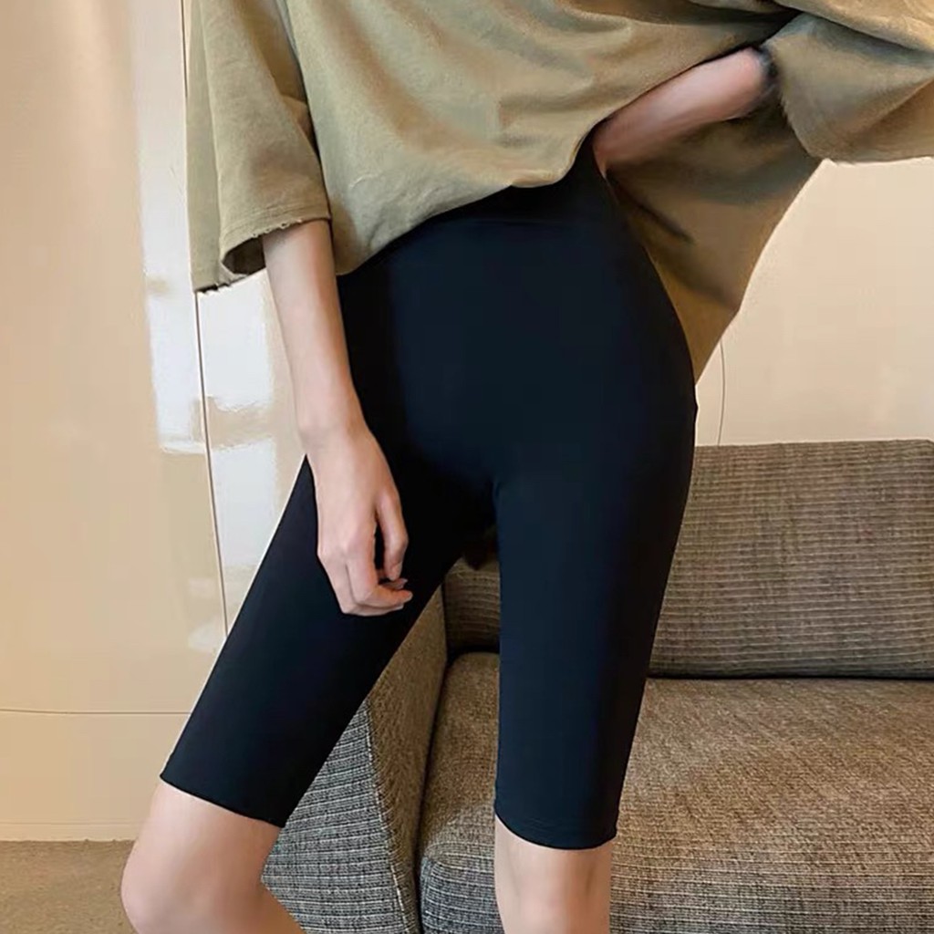 Quần legging nữ lửng cạp cao bigsize nâng mông - quần legging ngố cạp chun mùa hè giá rẻ VAVASA QL01