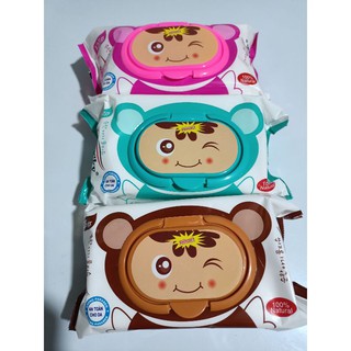 KHĂN ƯỚT GẤU KO MÙI GÓI 100 TỜ