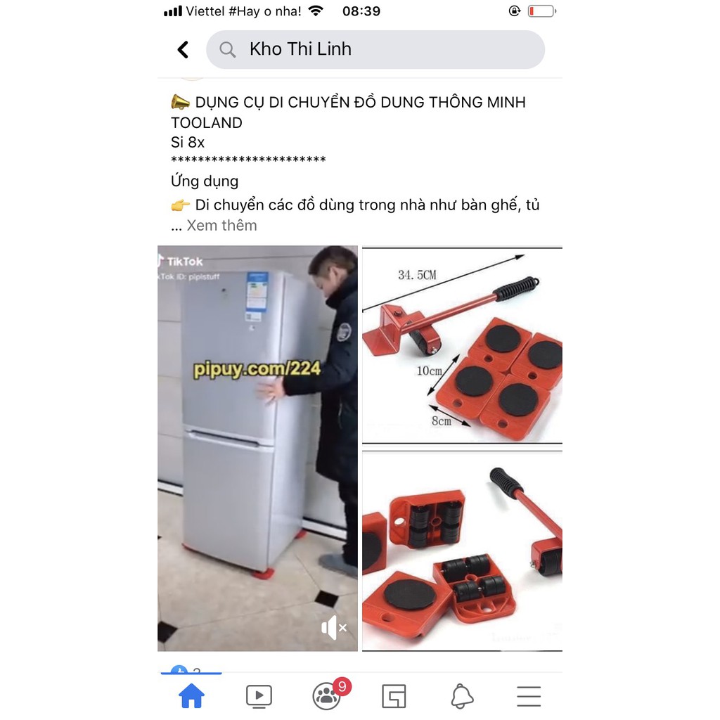 Kit Nâng Đồ Nặng Di Chuyển Có Bánh