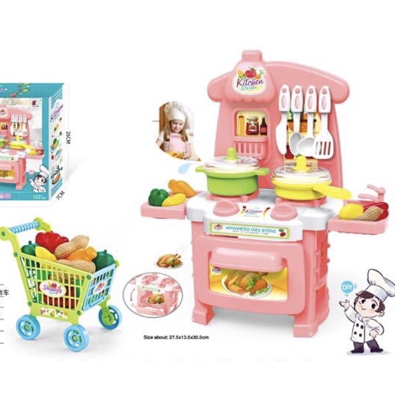 SALE !!! ĐỒ CHƠI XOOP ! KITCHEN DREAM- CĂN BẾP MƠ ƯỚC CHO BÉ KÈM XE ĐỂ ĐỒ (SP001937 )  SHOP PHÚC YẾN