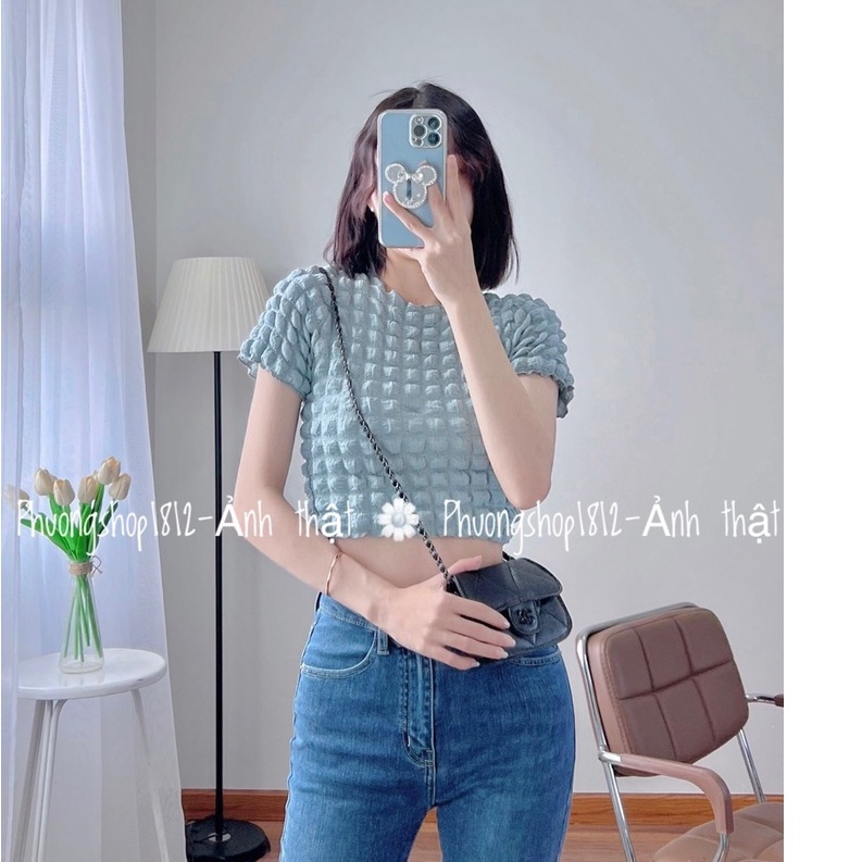 Áo xốp Kiểu Nhìu Màu Nữ Thêm phần Dễ Thương _[ Ảnh Thật ] phuongshop1812