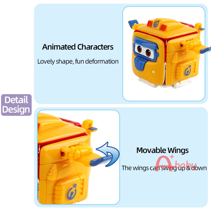 Super Wings Auldey  Đồ Chơi Biến Hình Chính Hãng 2 Kiểu BIến Hình Dạng Máy Bay Và Gập Lại Thú Vị Cho Bé