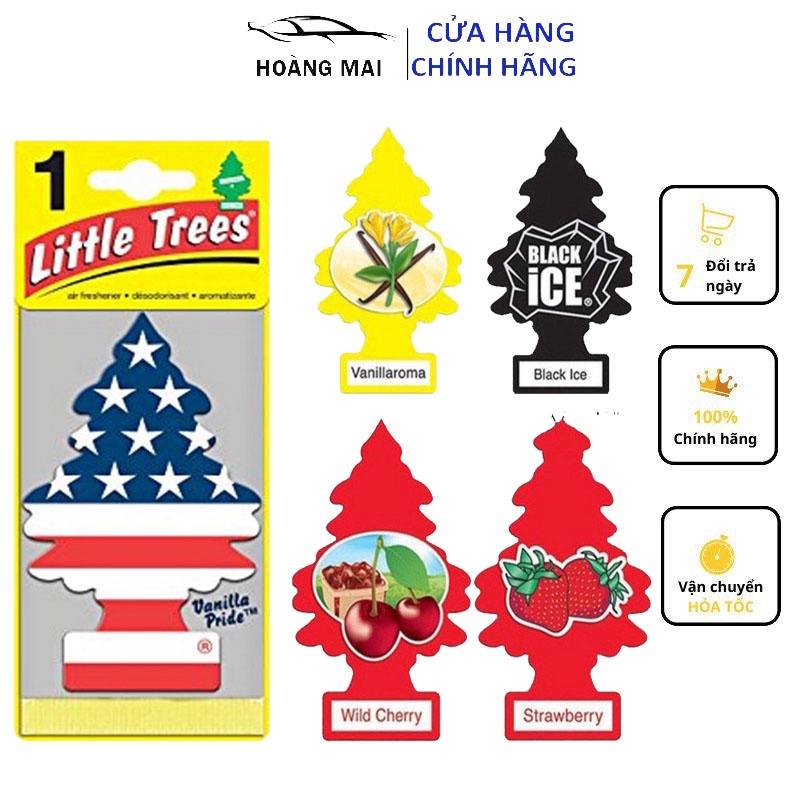 Cây thông thơm⚡️Bao thơm⚡️little trees,lá thông thơm usa của mỹ khử mùi ô tô, phòng ngủ, tủ quần áo, toilet