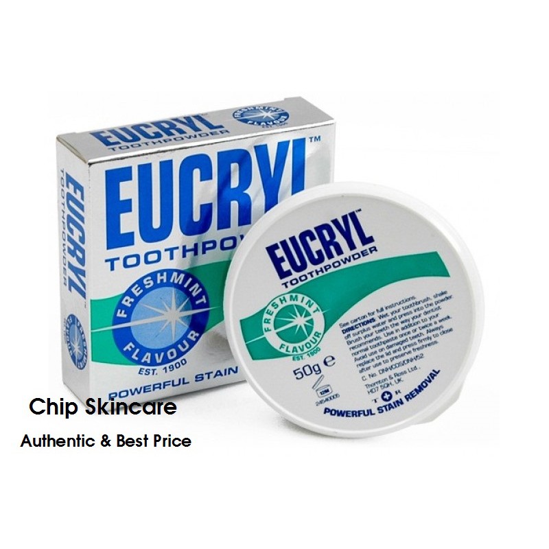[Hàng Nhập Khẩu] Bột làm trắng răng Eucryl Tooth Powder 50g Anh