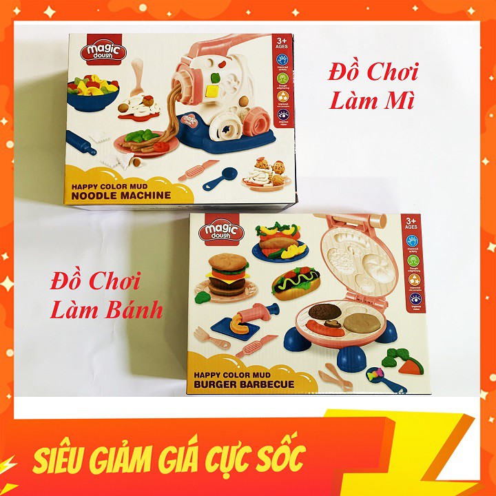 🔥FREESHIP 50K🔥 Đồ Chơi Đất Nặn Làm Mì, Làm Bánh, Làm Kem Cao Cấp Cho Bé Chơi Đồ Hàng, Giúp Phát Triển Trí Não