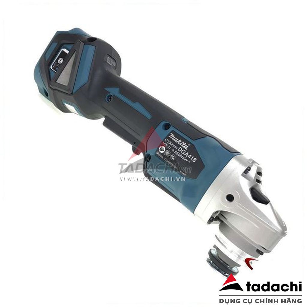 Máy mài góc dùng pin 18V-100mm Makita DGA418Z (thân máy)