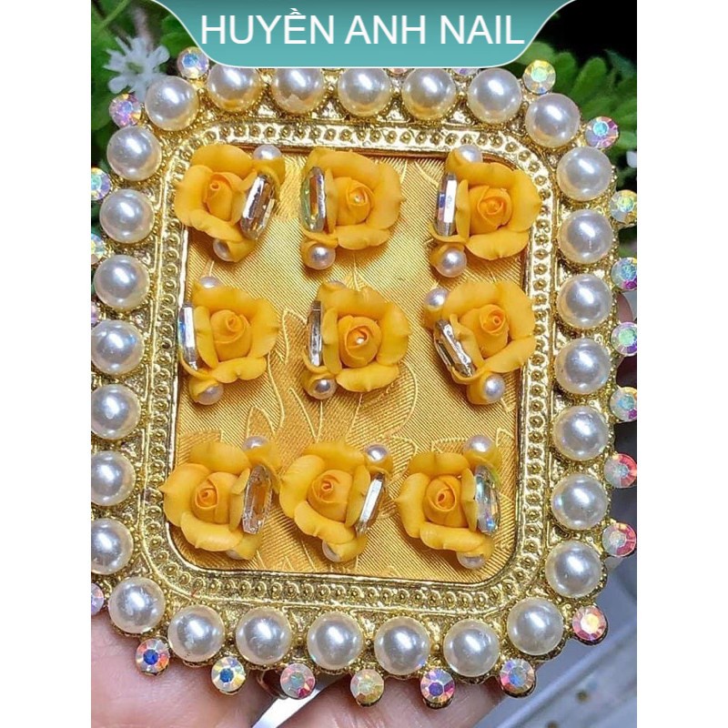 Hoa hồng bột ôm đá SHOP NAIL HUYỀN ANH