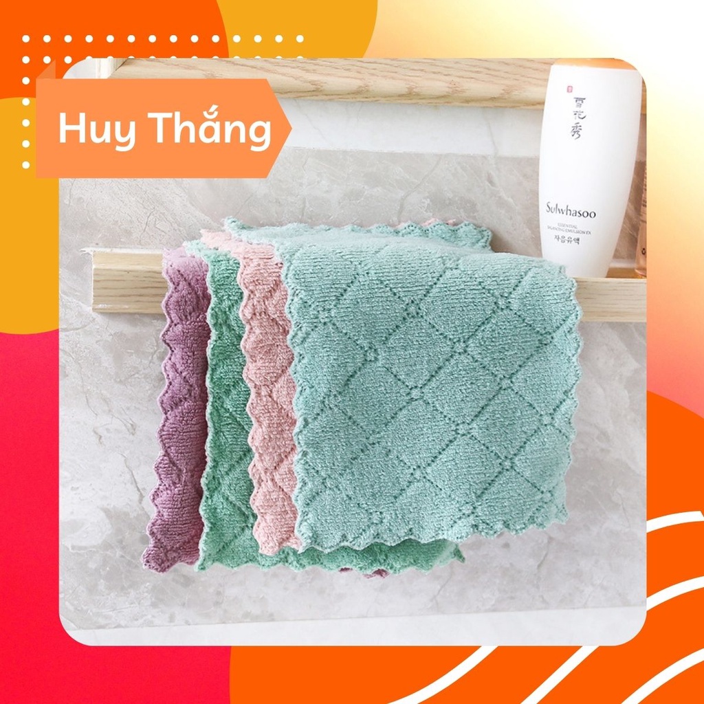 [GIÁ HỦY DIỆT ] Khăn Lau Bếp 2 Mặt, Đa Năng - Lau Bát, Lau Cốc, Lau Chén Siêu Thấm Hút - Huy Thắng Shop