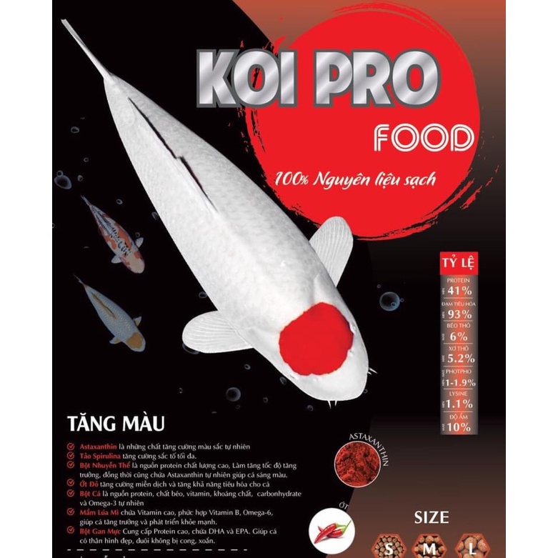 Thức Ăn Cá Koi, cám, Aquamaster, cám, King, chép sư tử, chép phụng (Bao 2,5Kg)