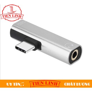 Đầu chuyển đổi chia cổng Type-C âm thanh thành jack tai nghe 3.5mm và sạc Type-C dành cho  HUAWEI và XIAOMI