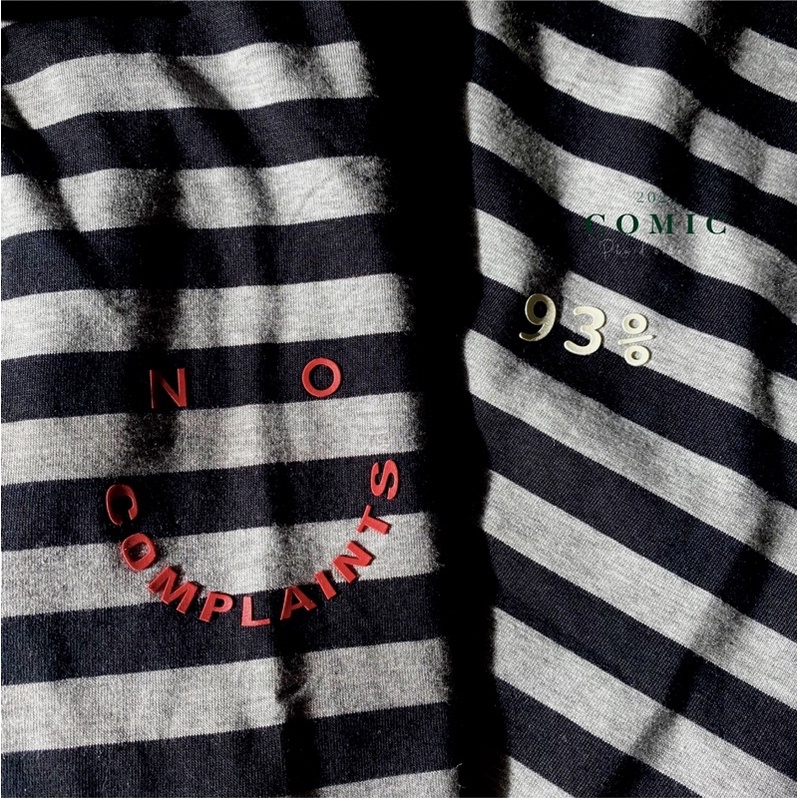 Comic - Áo Polo kẻ ngang in cao su nổi 93%