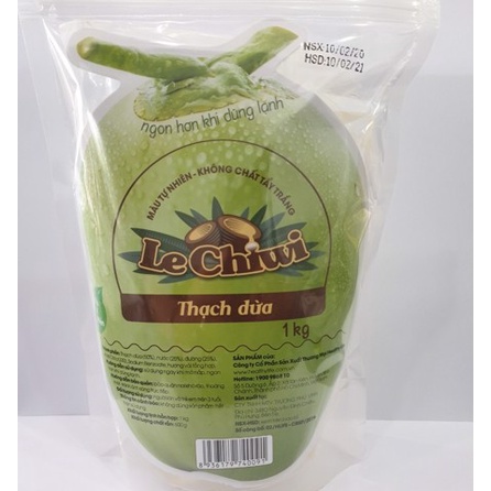 Thạch dừa trái tim / ngôi sao Lechiwi ly/gói 500g