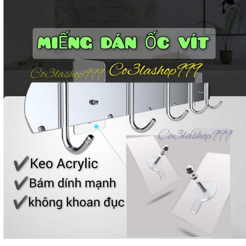 Miếng dán vặn ốc vít bắt kệ inox, treo tranh (1 CÁI)
