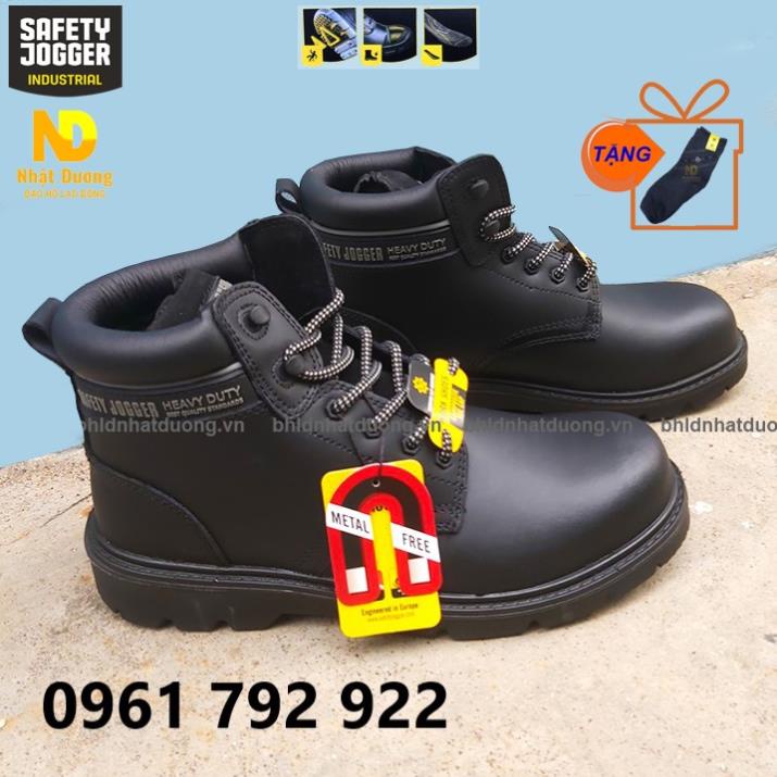 Giày bảo hộ lao động nam cao cổ Jogger X1100N S3, Bốt lao động nam cao cấp da thật siêu bền -Mjsd3
