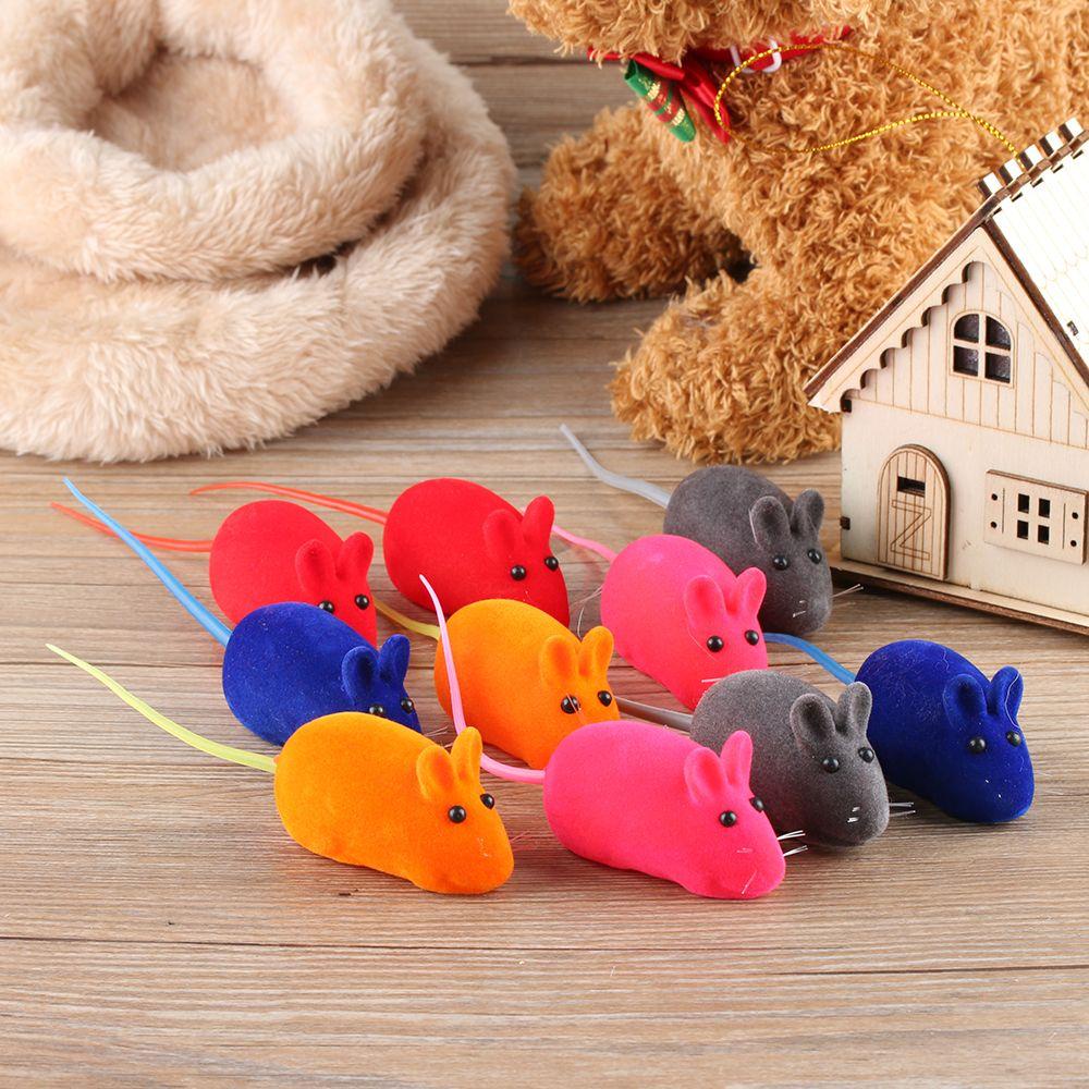 Bộ 2 Chuột Giả Mini Chống Tiếng Ồn Màu Sắc Ngẫu Nhiên Tiện Dụng Cho