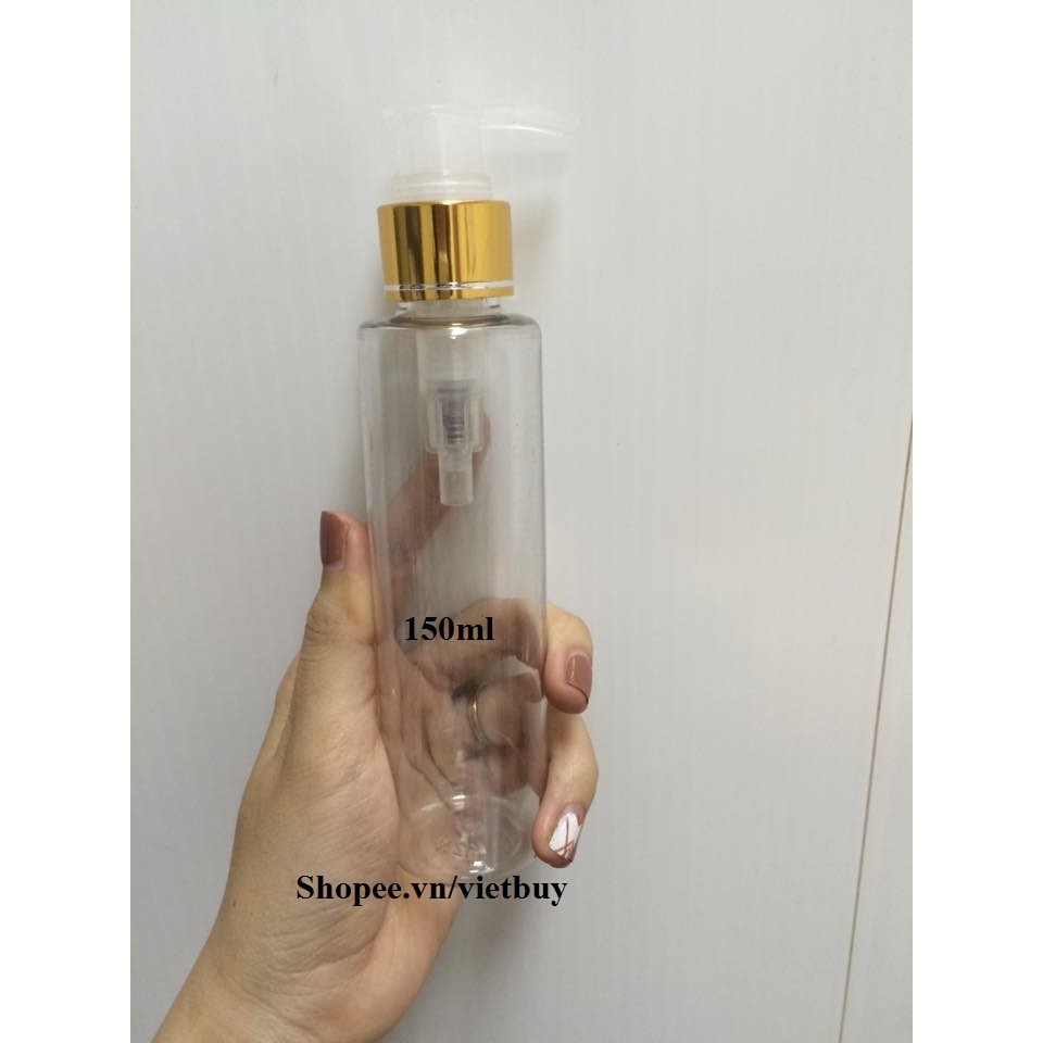 Chai nhựa trong vòi ấn 150ml