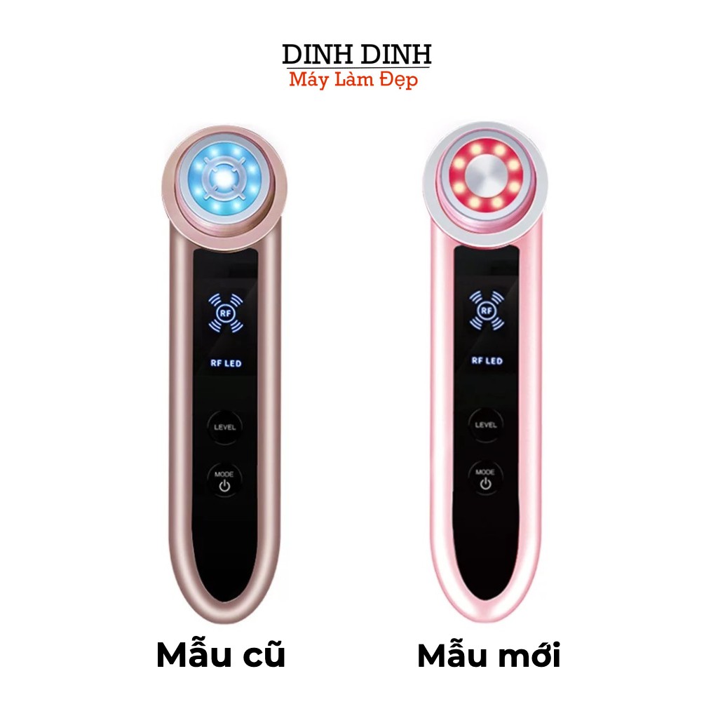 Máy chăm sóc da, máy điện di nâng cơ mặt D919 chính hãng, dụng cụ làm đẹp mát xa mặt 5in1 - Dinh Dinh