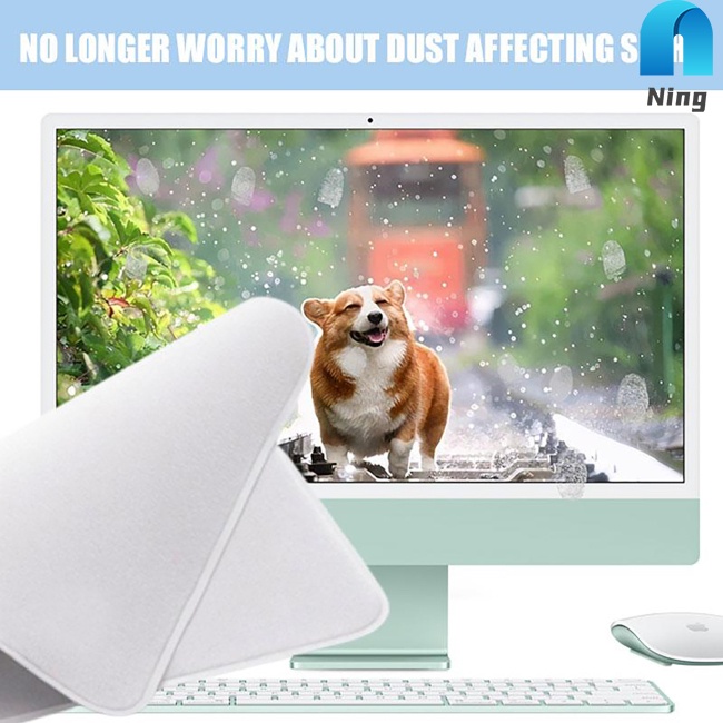 Khăn Lau Màn Hình Bằng Sợi Micro Mềm Mại Có Thể Tái Sử Dụng Cho iPhone Macbook iPad