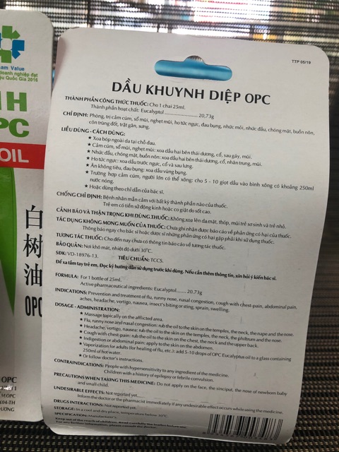 Dầu khuynh diệp OPC