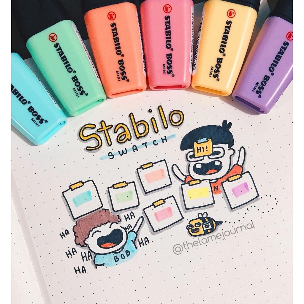 Bút Highlight Stabilo Boss Mini Mẫu Cơ Bản