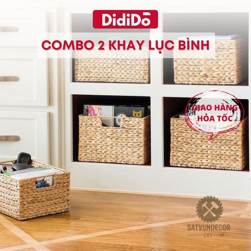 Combo 2 khay đựng đồ lục bình không kèm vải lót