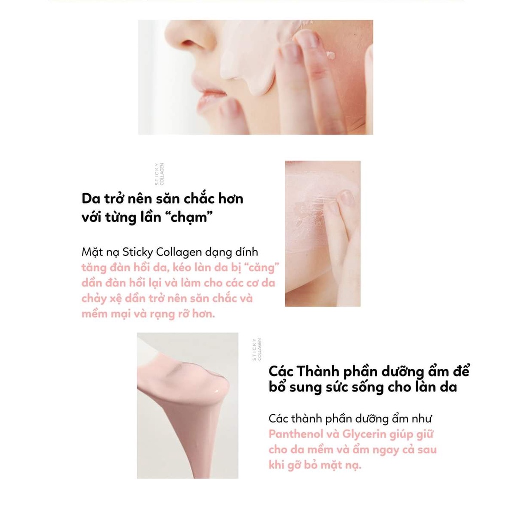 Mặt nạ trẻ hóa da Sticky Collagen mask Be Balance giúp nâng cơ 200g- Út store