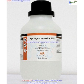 OXY GIÀ 30% H2O2 CHAI 500ML HYDROGEN PEROXIDE 30%