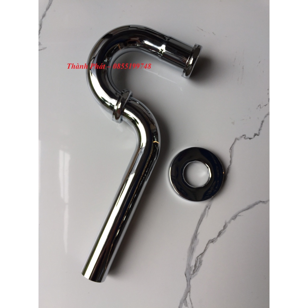 Bộ Trụ xả xi phông nhấn cho lavabo INAX A11129VN, A016V- đồng mạ Chrome, đuôi chữ P inox