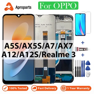 Màn hình lcd cho oppo a5s a12 a12s a7 realme 3 với cụm số hóa màn hình cảm ứng ax5s ax7 cph1909 cph1920 thay thế