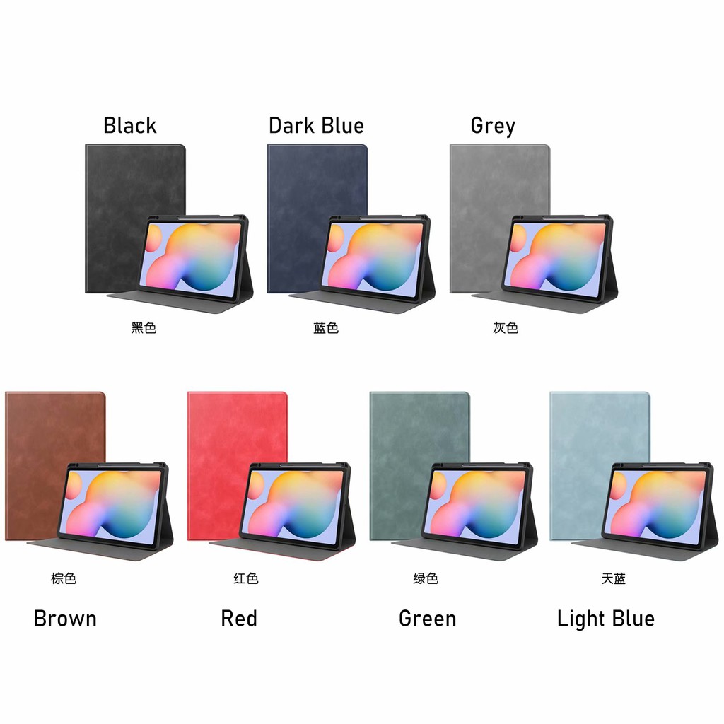 Bao Da Máy Tính Bảng Nắp Lật Có Ngăn Đựng Bút Cho Samsung Galaxy Tab S6 Lite Sm-P610 Sm-P615 10.4 2020 | BigBuy360 - bigbuy360.vn